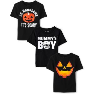 imageThe Childrens Place Baby and Toddler Boys All Holidays Short Sleeve Graphic TShirts MultipackHandsome ScaryPumpkinMummys Boy 3pack