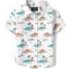 Blue Orange Dino Print