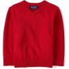 imageThe Childrens Place Baby Boys and Toddler Long Sleeve VNeck Pullover SweaterClassic Red
