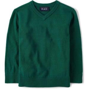 imageThe Childrens Place Baby Boys and Toddler Long Sleeve VNeck Pullover SweaterSpruceshad