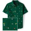 imageThe Childrens Place Boys Short Sleeve Poplin Button Down ShirtSpruceshad Doodle