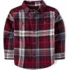 imageThe Childrens Place Baby Boys and Toddler Long Sleeve Plaid Flannel Button Up ShirtRedwood Plaid