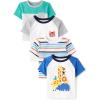 imageThe Childrens Place Baby Boys and Toddler Short Sleeve Crew Neck TeesZoo Critter 4pack