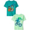 imageThe Childrens Place Boys Sports Short Sleeve Graphic TShirts MultipackSkateboardsBiker 2pack