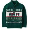 imageThe Childrens Place Girls and Toddler Long Sleeve Mock Neck Pullover SweaterGreen Train Mock Neck