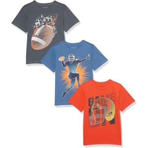 imageThe Childrens Place Boys Sports Short Sleeve Graphic TShirts MultipackFootballPlayerGame on 3pack