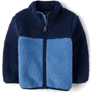 imageThe Childrens PlaceBaby Boysand Toddler Cozy Fuzzy Sherpa JacketMorningsky3 Years