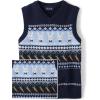 imageThe Childrens Place Boys Pullover Sweater VestEaster Bunny Striped Vest