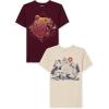 imageThe Childrens Place Boys Assorted Everyday Short Sleeve Graphic TShirts MultipackBearPanther 2pack