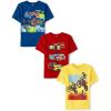 imageThe Childrens Place Boys Vehicle Short Sleeve Graphic TShirts MultipackMonster TruckRacecarsDirt Bikes 3pack