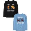 imageThe Childrens Place boys Gamer Long Sleeve Graphic TshirtsmultipacksFood FightConnected 2pack