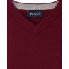 imageThe Childrens Place Boys Long Sleeve VNeck Pullover SweaterRedwood