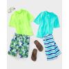 imageThe Childrens Place Boys Short Sleeve Rash GuardBlue Aegean Sea
