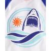 imageThe Childrens Place Boys Short Sleeve Rash GuardWhite Shark