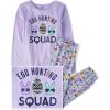 imageThe Childrens Place Easter Family Matching Snug Fit Cotton PajamasLavendar Egg Hunting Squad
