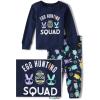 imageThe Childrens Place Easter Family Matching Snug Fit Cotton PajamasNavy Egg Hunting Squad