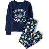 imageThe Childrens Place Easter Family Matching Snug Fit Cotton PajamasNavy Egg Hunting Squad