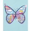 imageThe Childrens Place Girls 100 Cotton Short Sleeve Top and Pants2 Piece Pajama SetButterfly RainbowsButterflies 2pack