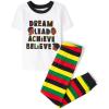 imageThe Childrens Place Boys 100 Cotton Short Sleeve Top and Pants2 Piece Pajama SetBlack History