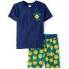 imageThe Childrens Place Boys Sleeve Top and Shorts2 Piece Pajama SetHappy Face Vibes