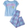 imageThe Childrens Place Girls Sleeve Top and Shorts2 Piece Pajama SetDreamer
