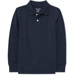 imageThe Childrens Place boys Long Sleeve Pique PoloNautico Single