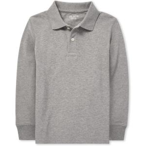 imageThe Childrens Place boys Long Sleeve Pique PoloSmoke Single