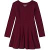 imageThe Childrens Place Girls and Toddler Solid Long Sleeve Skater DressRubine Single