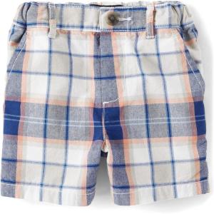 imageThe Childrens Place Baby Boys Chino ShortsCoral Sea Plaid