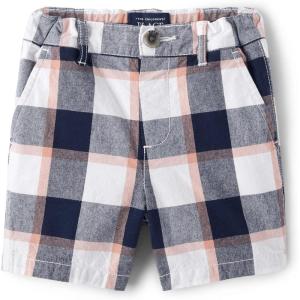 imageThe Childrens Place Baby Boys Chino ShortsNavy Plaid