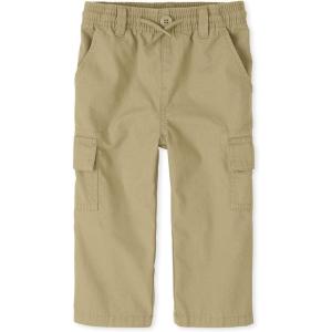 imageThe Childrens Place Baby Boys and Toddler Boys Pull On Slim Cargo PantsFlax Single