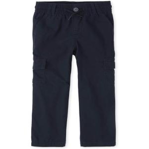 imageThe Childrens Place Baby Boys and Toddler Boys Pull On Slim Cargo PantsNew Navy Single