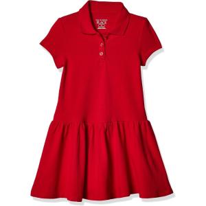 imageThe Childrens Place Baby Girls and Toddler Short Sleeve Pique Polo Dress Drop WaistRuby