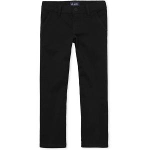 imageThe Childrens Place Girls Bootcut Chino PantsBlack Single