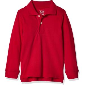 imageThe Childrens Place baby boys Long Sleeve Pique PoloClassic Red Single
