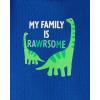 imageThe Childrens Place babyboys And Newborn Short Sleeve BodysuitsmultipacksAtomic Blue Dino 5pack