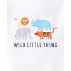 imageThe Childrens Place babyboys And Newborn Short Sleeve BodysuitsmultipacksWhite Safari 5pack