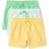 imageThe Childrens Place Baby Boys and Newborn Jogger BottomsYellowStripedGreen 3pack