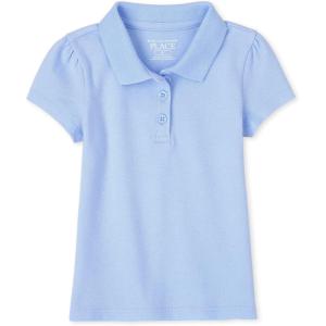 imageThe Childrens Place Baby Girls and Toddler Short Sleeve Pique PoloDaybreak