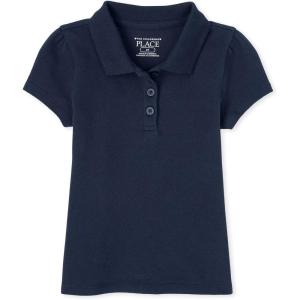imageThe Childrens Place Baby Girls and Toddler Short Sleeve Pique PoloTidal Single