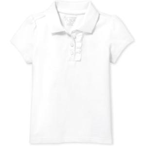 imageThe Childrens Place Baby Girls and Toddler Short Sleeve Pique PoloWhite