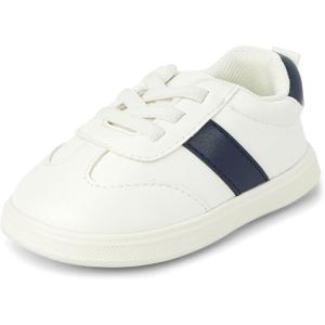 imageThe Childrens Place BabyBoys and Newborn First Steps Sneakers Walker ShoeWhite Multi Colorblock