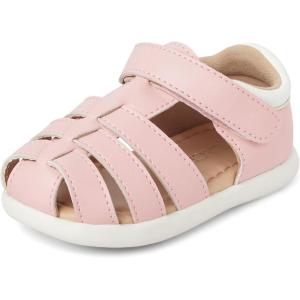 imageThe Childrens Place BabyGirls and Newborn First Steps Sandals FishermanLt Pink Fisherman