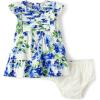 imageThe Childrens Place Baby Girls and Toddler Short Sleeve Casual DressesRenew Blue Floral