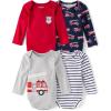 imageThe Childrens Place babyboys And Newborn Long Sleeve Bodysuits MultipacksFiretruck 4pack