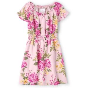 imageThe Childrens Place Baby Girls and Toddler Short Sleeve Casual DressesRose Floral