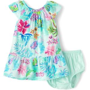 imageThe Childrens Place Baby Girls and Toddler Short Sleeve Casual DressesTropical Cosmos