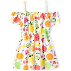 imageThe Childrens Place Baby Girls and Toddler Short Sleeve Casual DressesTropical Fruit