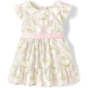 imageThe Childrens Placeand Toddler Short Sleeve Dressy DressBunny Floral