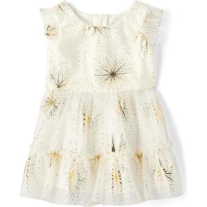 imageThe Childrens Placeand Toddler Short Sleeve Dressy DressChristmas Sparkle